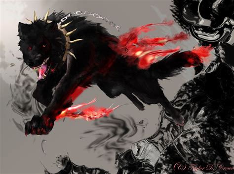 Black Demon Wolf Demon Wolf Anime Wolf Samurai Anime