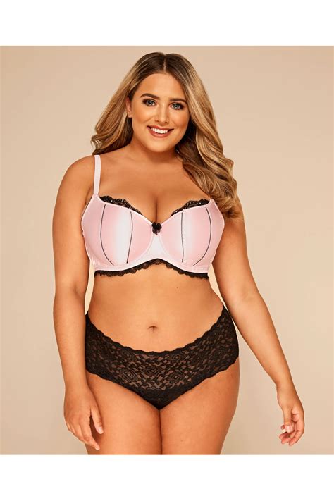 Satin And Lace Pink Underwired Bra Sizes 16 36 Yours Clothing