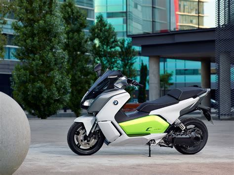 The Fully Electric Bmw C Evolution Motorcycle Utilizes Regenerative Braking