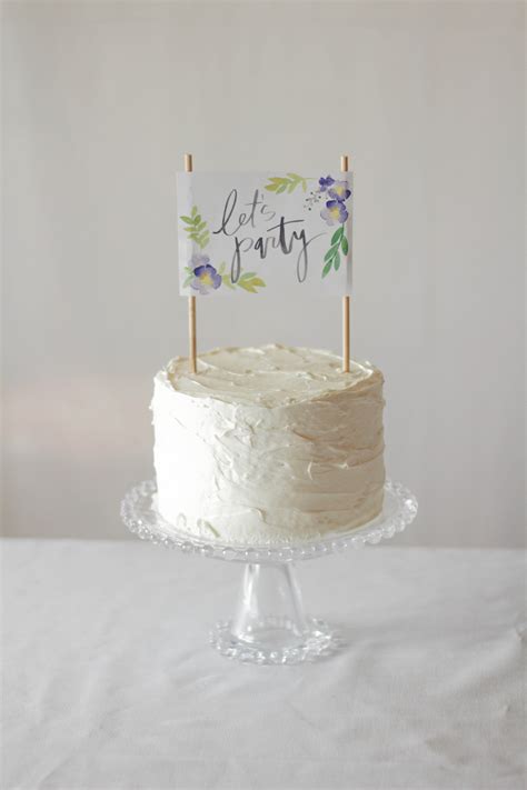 Printable Floral Cake Topper Let S Mingle Blog