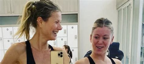Gwyneth Paltrow Posts Workout Selfie In Plunging Unitard Video