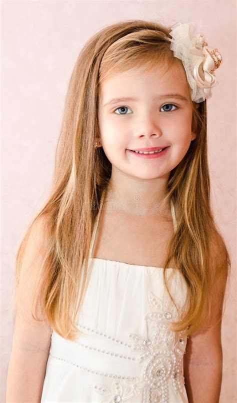 Portrait Of Cute Little Girl In Princess Dress Stock Photo Image Of