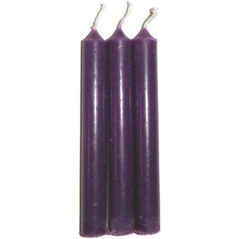 Purple Mini Taper Chime Candles Box Of 20 Ritual Wicca Altar Candles