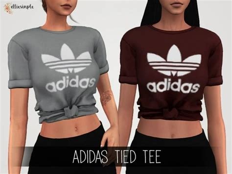 Elliesimple Adidas Tied Tee The Sims 4 Download Simsdomination