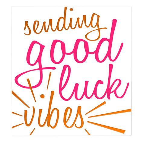 Context sentences for good luck! in german. Good Luck Vibes Card | Utility Gift UK