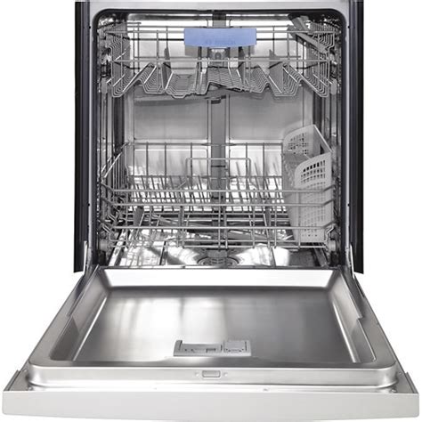 The controls are on the front so it's not as sleek looking as pricier models and the tub is plastic which means it may not hold up as well as a stainless steel one. Dishwasher Buying Guide | Best Buy Blog
