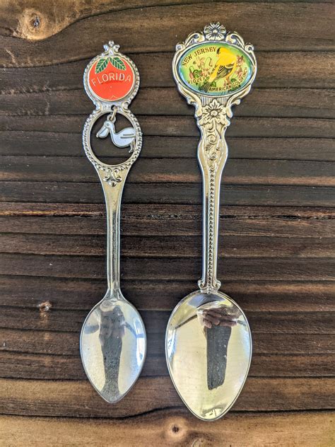 Vintage Collectible Souvenir Spoons Old Silver Spoons Small Etsy