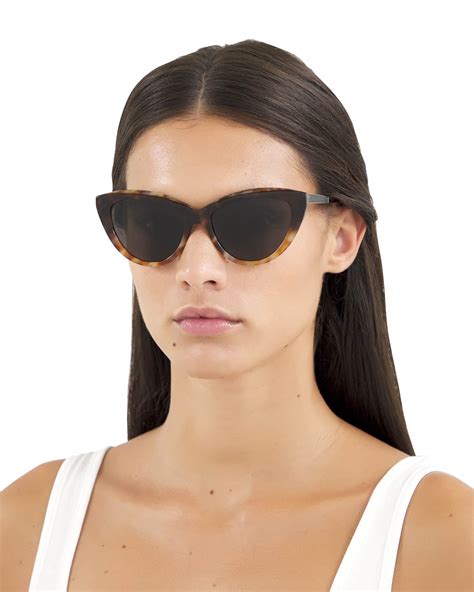 Saint Laurent YSL Acetate Cat Eye Sunglasses Neiman Marcus