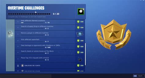 Four New Fortnite Overtime Challenges And Rewards Have Been Unlocked