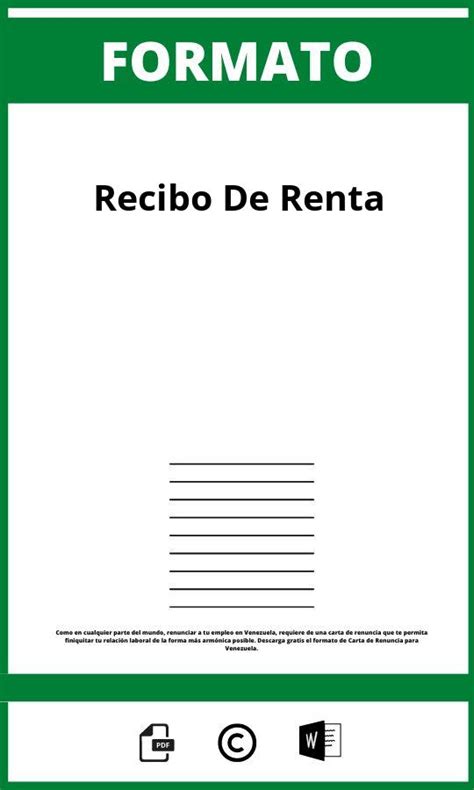 Formato De Recibo De Renta 2024