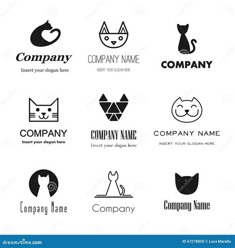 Cat Logos Icons Stock Vector Image 67278850