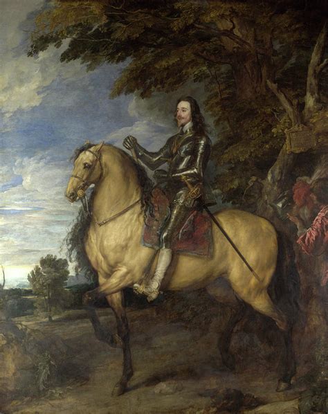 Equestrian Portrait Of Charles I Painting By Anthony Van Dyck