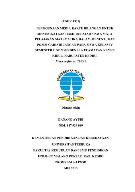 Contoh Cover Makalah Ut Pgpaud - Galeri Sampul