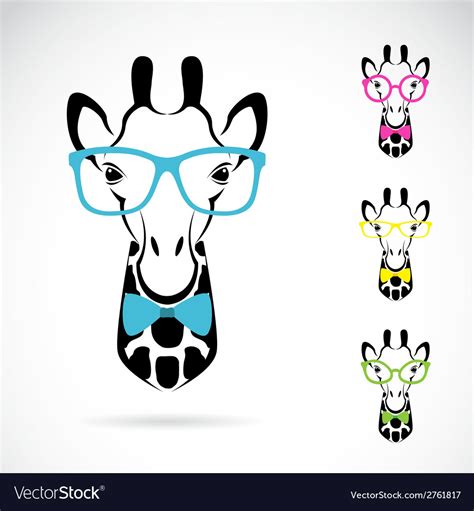 Giraffe Glasses Royalty Free Vector Image Vectorstock