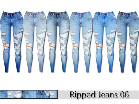 The Sims Resource Pzc Ripped Denim Jeans