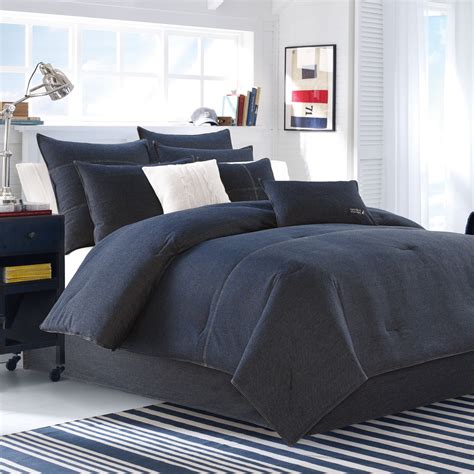 Nautica Seaward Denim Comforter Set Fullqueen Ebay