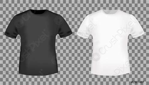 T Shirt Template Front Side Back Black And White T Shirts On White