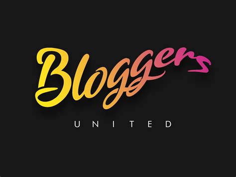 Bloggers United Logo Blogging Logo Idea Gradient By Ajay Soni