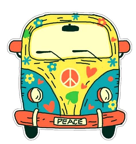 Hippie Peace Van Decorative Car Truck Decal Window Sticker Vinyl Die Cut Vacation Souvenir