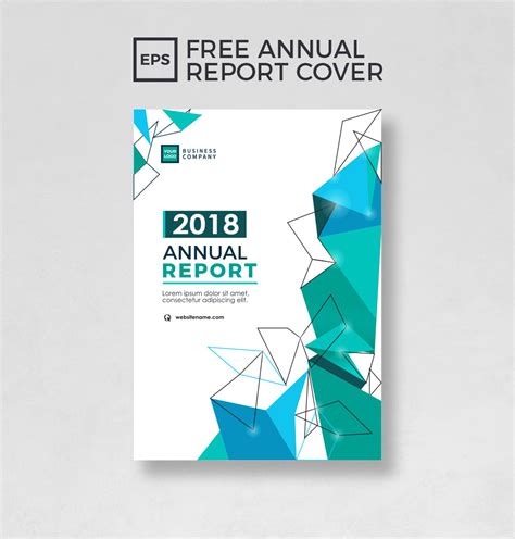 Free Annual Report Cover Template Behance