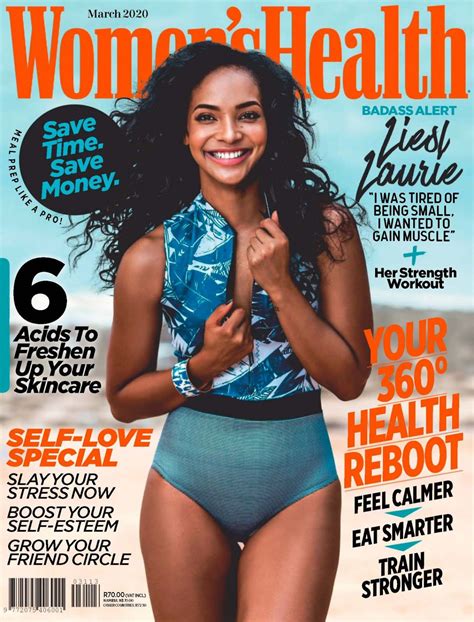 Liesl Laurie Strips To Swimwear For Women S Health South Africa March 2020