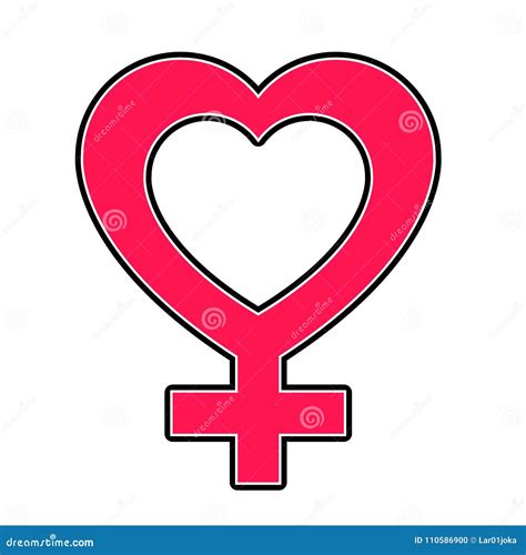 Heart Shaped Female Gender Symbol Stock Vector Illustration Of Beautiful Holiday 110586900