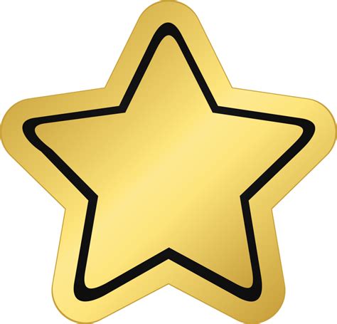 Gold Star Badge 11811818 Png