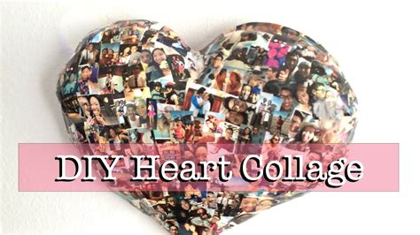 Diy Paper Mache Heart Collage Wall Decor Youtube