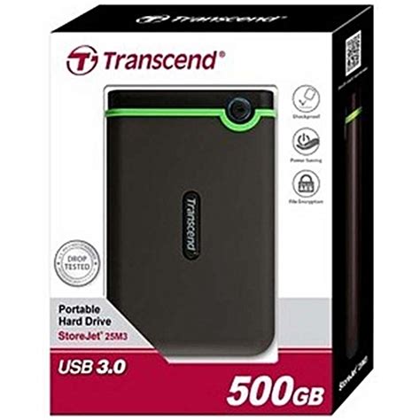 Buy Transcend External Hard Disk 500gb Black Best Price Online