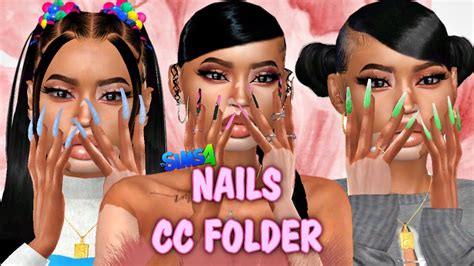 Nails Cc Folder Dl Creator Links The Sims 4 Youtube