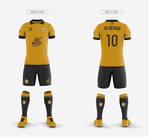 Download Men's Full Soccer Team Kit Mockup V8 on Behance