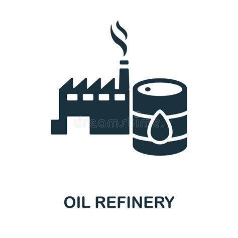 Oil Refinery Icon Monochrome Simple Element From Oil Industry