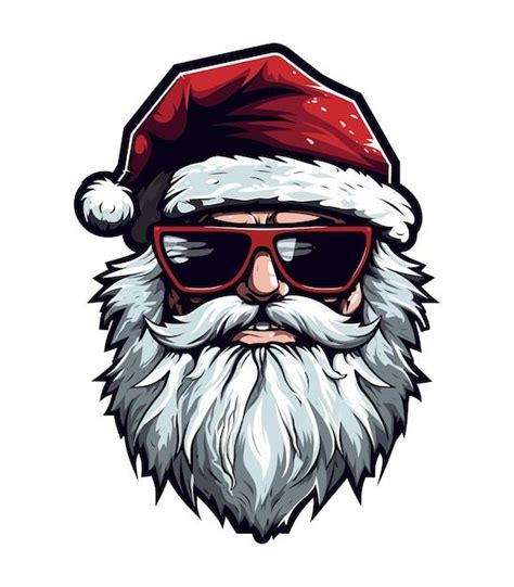 A Santa Claus Wearing Sunglasses And A Red Hat