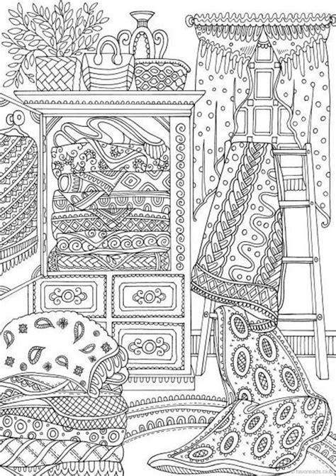 Country Quilts Printable Adult Coloring Page From Favoreads Coloring