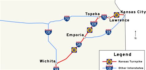 Map Of Kansas Turnpike United States Map States District