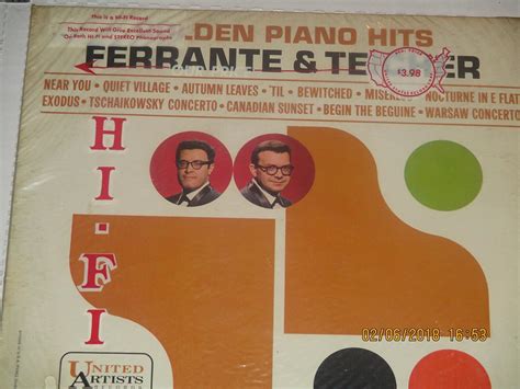 Ferrante And Teicher And Ferrante And Teicher Orchestra Golden Piano Hits Vinyl Ferrante