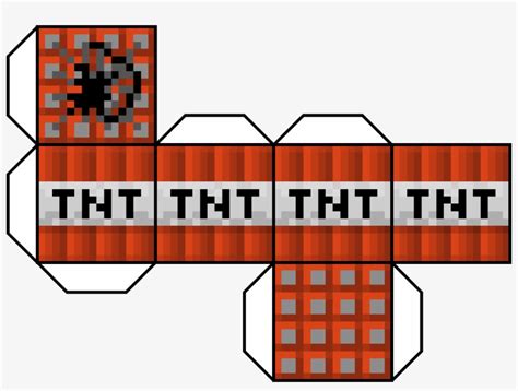 Download Transparent Minecraft Paper Template Tnt Minecraft Tnt Block