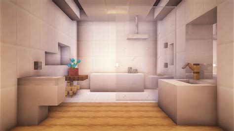 Minecraft How To Build A Modern Bathroom Youtube