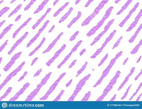 Squiggly Hand Drawn Broken Line Design Purple Marbled Ink Style Stock