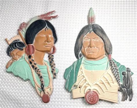 vintage 1970 s sexton native american indian metal wall hanging set made in usa 19 99 picclick