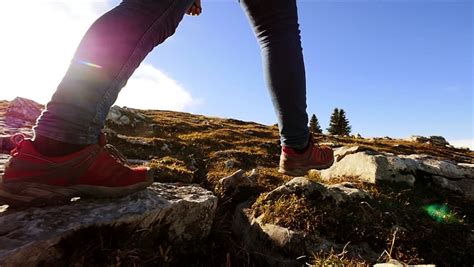 Slow Motion Of Hiking Feet Stock Footage Video 100 Royalty Free