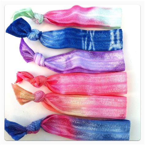 Handmade Tie Dye Fold Over Elastic Hair Ties Etsy Handmade Ties