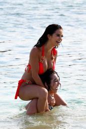 Demi Rose Mawby And Alexandra Cane In Bikinis On The Island Of Sal