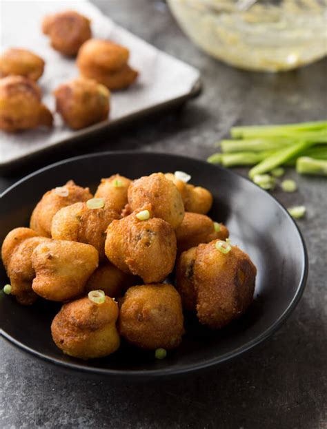 No fried fish meal is complete without a them. Hatch Chile Hush Puppies - A Zesty Bite