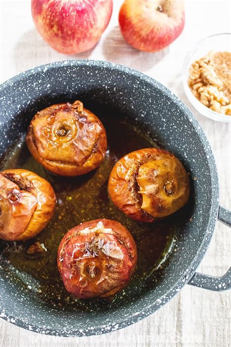 Stuffed Baked Apples With Walnuts Video Masala Herb