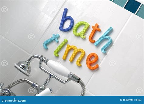 Bath Time Stock Image Image Of Silver Sign Indoors 15409949