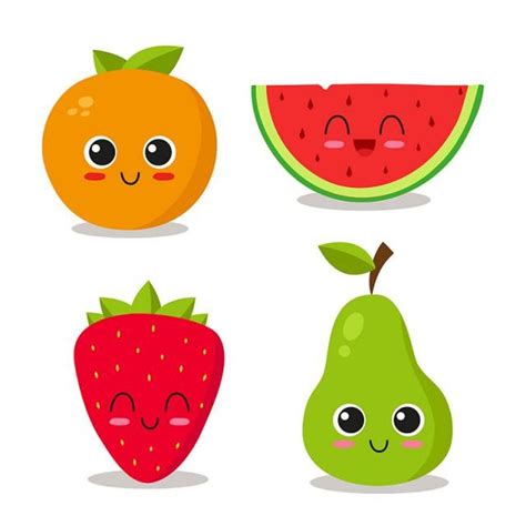 Reka bentuk dan teknologi tahun 4 (rbt) unit 5 : Imut Dan Lucu Buah Buahan Set, Makanan, Kartun, Yang Sihat ...