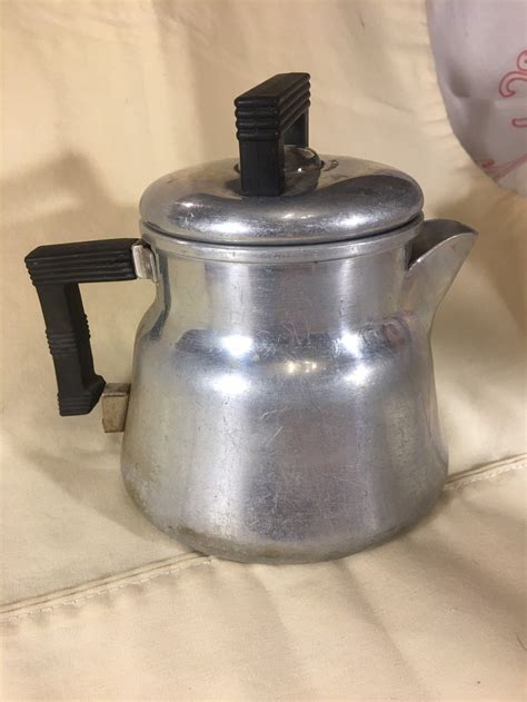 Vintage Wear Ever Aluminum Coffee Pot 1950s Small Camping Etsy