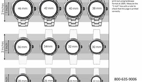 Watch Size Chart | amulette