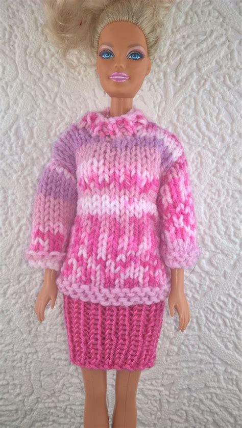 Pink Sweater And Skirt For Barbie Fashion Doll Jumper And Etsy